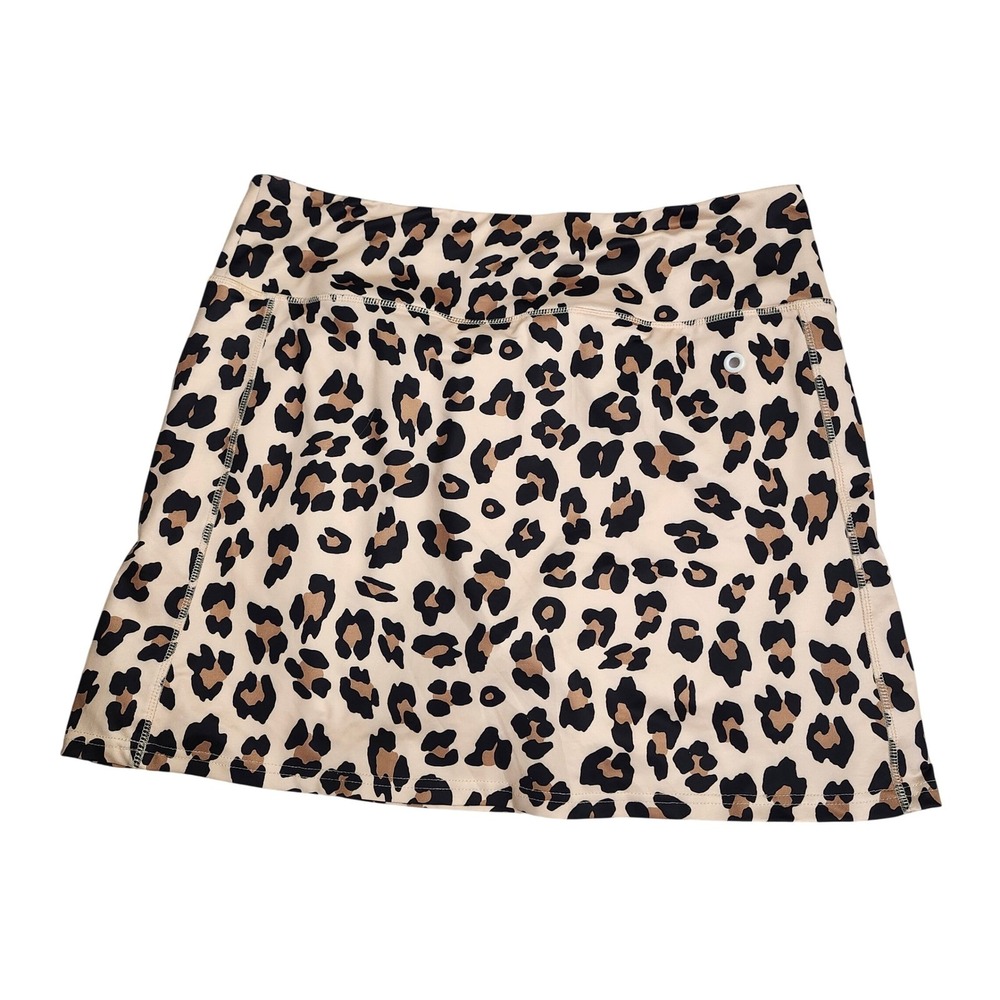 Jack Smith Womens XXL Leopard Print Athletic Skort Golf Tennis Skirt with Shorts